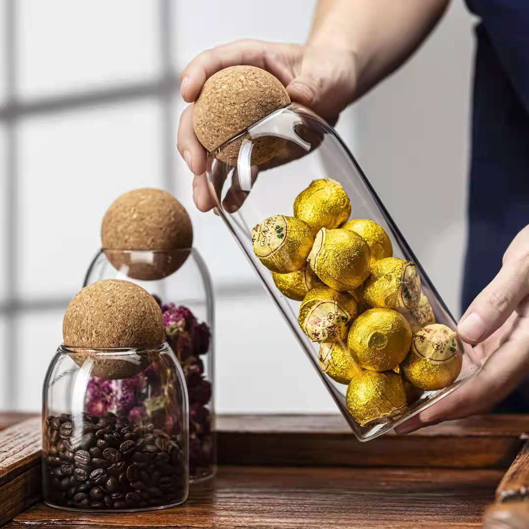 1 Set Storage Ball Glass Jar